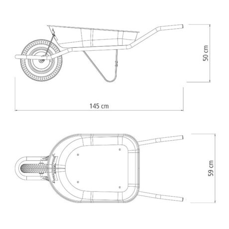 Carrinho de Mão com Caçamba Rasa 50 Litros Braço Metálico Pneu com Câmara 77704432 TRAMONTINA-d69592a7-b6e9-4511-9ed6-4541f1905958
