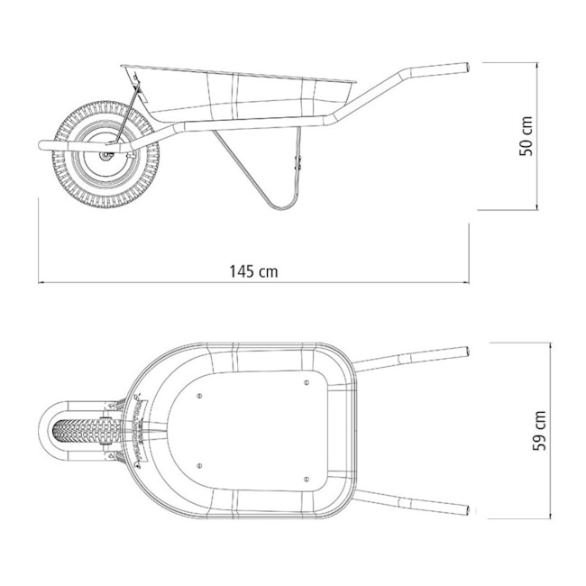 Carrinho de Mão com Caçamba Rasa 50 Litros Braço Metálico Pneu com Câmara 77704432 TRAMONTINA -c1bb8443-d532-41e0-a111-d5d2a4376aa0