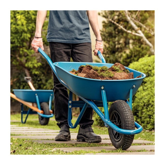 Carrinho de Mão com Caçamba Rasa Plástica 50L Braço Metálico e Pneu com Câmara 77703432 TRAMONTINA-694640dd-22e5-417c-ade6-ec2d758bbed2