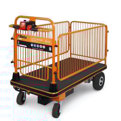 Carrinho de Plataforma Elétrica com Grades Bateria 24V 33Ah C48M BETA-9e81ce21-0113-4899-ba54-f3b5efe64bd1