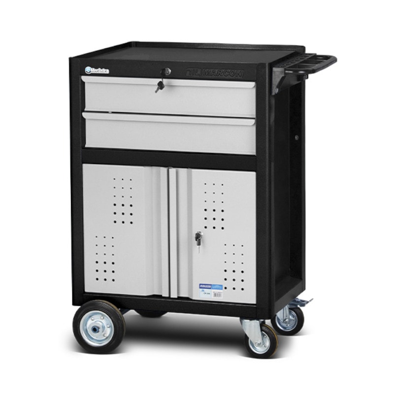 Carrinho Fechado 2 Gavetas 600x400x860mm Black Series CR-39B