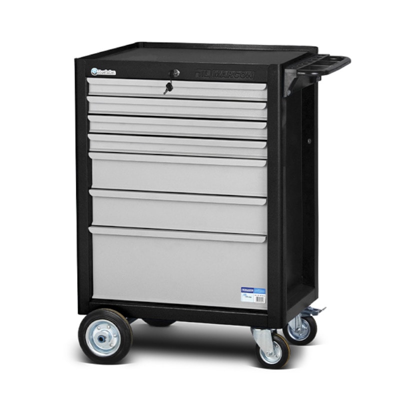 CARRINHO FECHADO 7 GAVETAS 600X400X860MM BLACK SERIES CR-56B MARCON