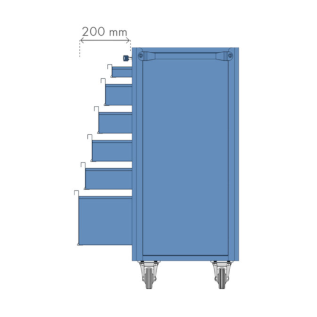 Carrinho Fechado para Ferramentas com 6 Gavetas NC-12 NOCRAM-8697312f-07e8-4ab3-bc65-dbeb4de1c736
