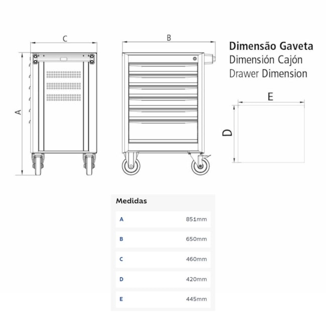 Carrinho para Ferramentas 6 Gavetas 44950010 TRAMONTINA PRO-1d1a67dc-4d5e-4c8c-99d8-1b6dfa809b34