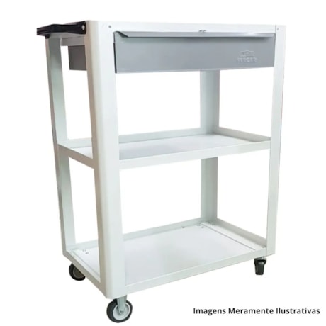 Carrinho para Ferramentas Aberto com 1 Gaveta Branco (Desmontado) 1153 CD02 FERCAR-5583013e-0b6e-49c8-a4a4-8c71634092af