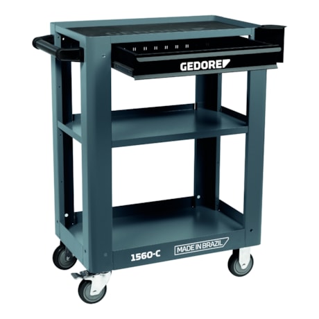 Carrinho para Ferramentas Aberto com 1 Gaveta e 2 Prateleiras Cinza 1560 C GEDORE-7ee10fa6-1ef4-489d-ac91-bdde425cd3ed