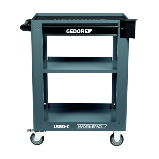 Carrinho para Ferramentas Aberto com 1 Gaveta e 2 Prateleiras Cinza 1560 C GEDORE-f137dea2-2182-4671-b66b-68d6804cd484