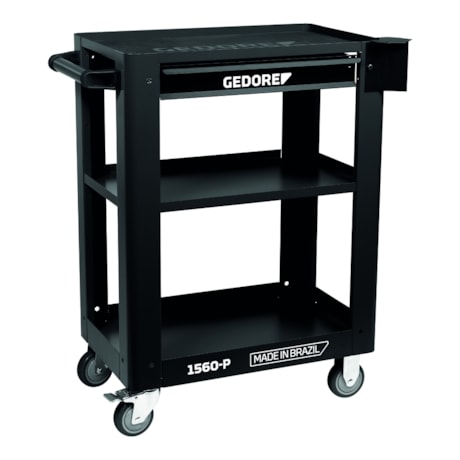 Carrinho para Ferramentas Aberto com 1 Gaveta e 2 Prateleiras Preto 1560 P GEDORE-9e9eddb9-9be7-426c-b355-aa6d80dcc46e