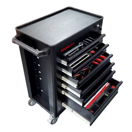 Carrinho para Ferramentas Black Edition com 6 Gavetas e 220 Peças R21562101 GEDORE RED-ce85cdd1-d788-40e8-ada3-2253aae03748