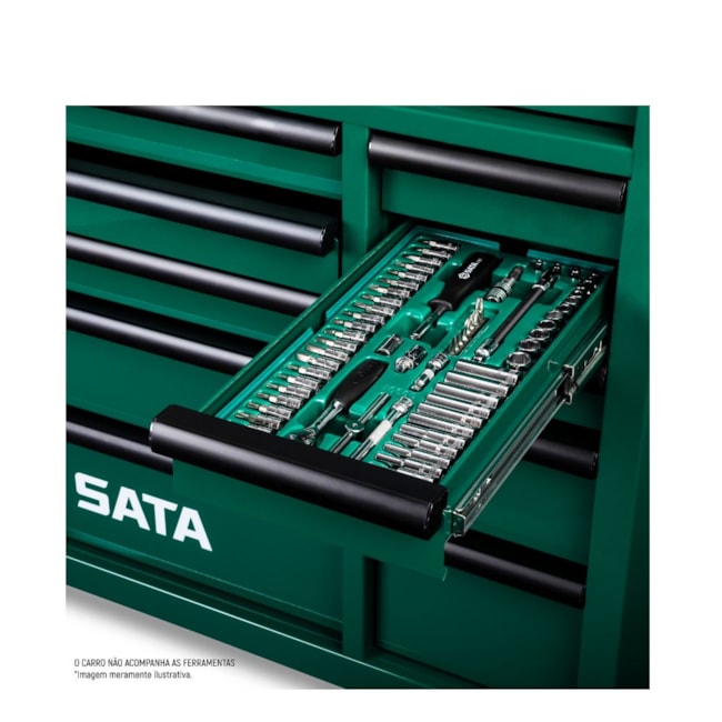 Carrinho para Ferramentas com 11 Gavetas Verde ST95114G SATA-cda5f8ee-0b53-4328-b67e-27170e99b6f6