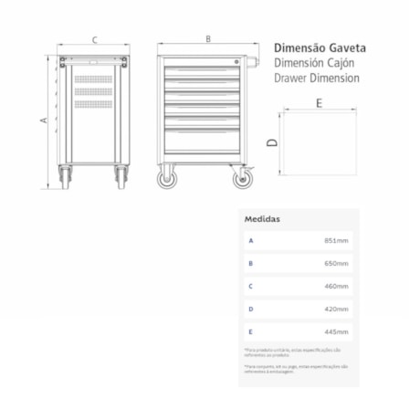 Carrinho para Ferramentas com 2 Gavetas e 2 Portas Azul 44950/206 TRAMONTINA PRO-5b8574cd-4c05-4bd9-b1bf-9eca8bf73d3d
