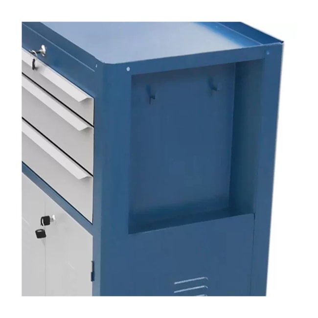 Carrinho para Ferramentas com 3 Gavetas Azul Chaveado C06 FERCAR-c35046ff-6e89-4170-9d04-0102fc1365f8