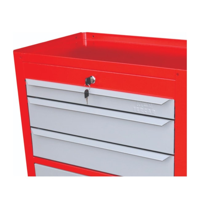 Carrinho para Ferramentas com 3 Gavetas Vermelho e Cinza C06 FERCAR-9d919a17-c2c2-4577-9a3b-d17705b709c9