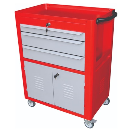 Carrinho para Ferramentas com 3 Gavetas Vermelho e Cinza C06 FERCAR-bcb2c875-8d3d-4597-8db9-d544369d4ad0