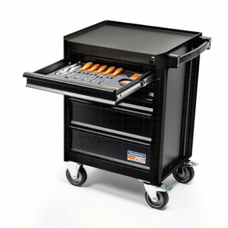 Carrinho para Ferramentas com 5 Gavetas e 45 Peças Preto 44950/949 TRAMONTINA PRO-c710cf98-4144-44b5-8352-5af9db405184