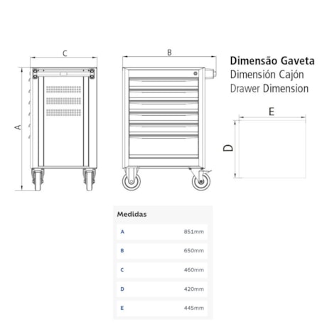 Carrinho para Ferramentas com 6 Gavetas 44950010 TRAMONTINA PRO-c7ea46f7-73a6-4eb5-ac8a-f06bbe2912f6