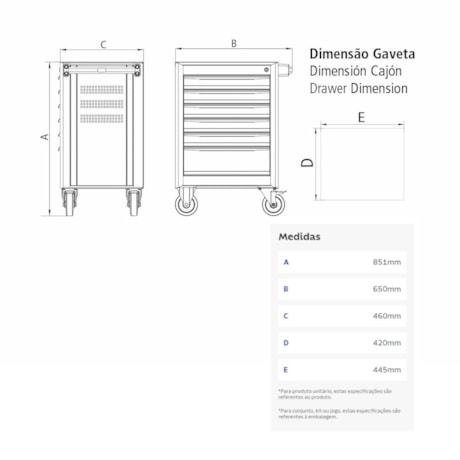 Carrinho para Ferramentas com 6 Gavetas Azul 44950/210 TRAMONTINA PRO-d7c079a8-5ec5-4b61-8945-1a5f9f1b2230