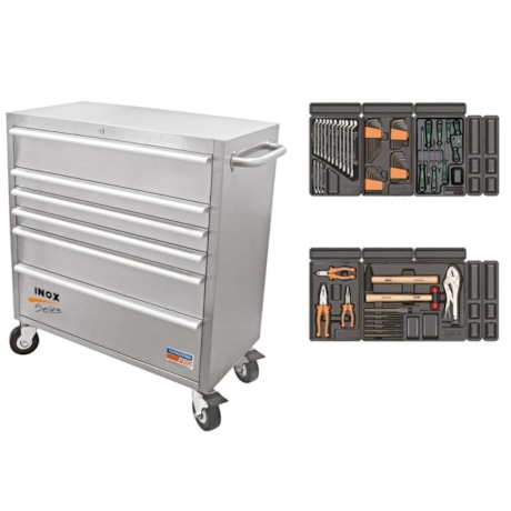 Carrinho para Ferramentas com 6 Gavetas e 70 Peças em Inox 44965770 TRAMONTINA PRO-643577bc-e73f-4298-969f-5988d8db39dd