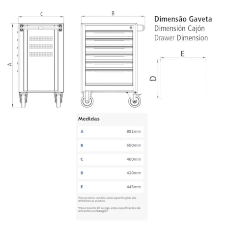 Carrinho para Ferramentas com 6 Gavetas e 92 Peças Laranja 44950/793 TRAMONTINA PRO-bc61a17b-a8dd-4c68-83a9-ea10b6286a39