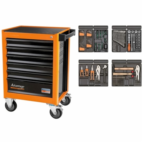 Carrinho para Ferramentas com 6 Gavetas e 92 Peças Laranja 44950/793 TRAMONTINA PRO-e394c975-9a62-40de-beda-1a23dc81f735