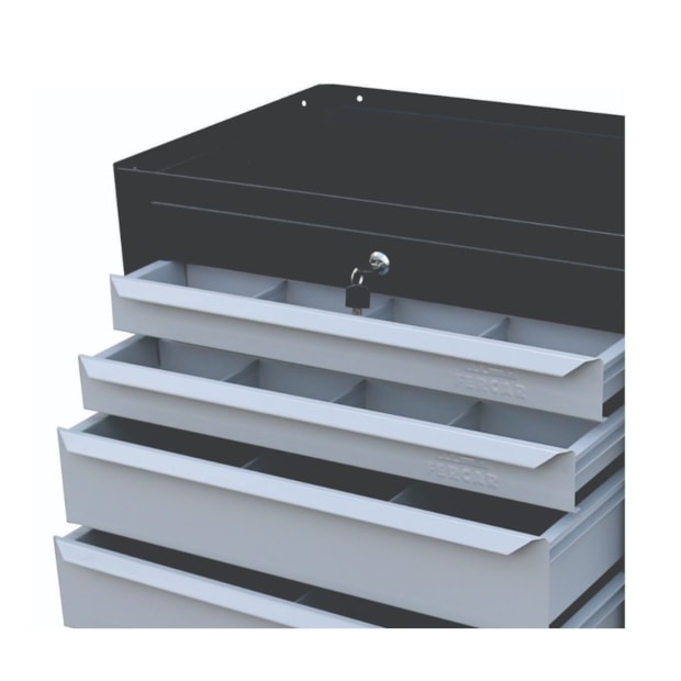 Carrinho para Ferramentas com 6 Gavetas Preto e Cinza C08 FERCAR-cde3bac5-ce99-4ca4-bbba-b37638bbceb3