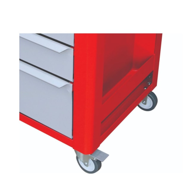 Carrinho para Ferramentas com 6 Gavetas Vermelho e Cinza C08 FERCAR-77a250b2-5421-4342-947e-0a0272bd03e2