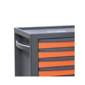 Carrinho para Ferramentas com 7 Gavetas Anti-inclinação Laranja RSC24A/7-O BETA