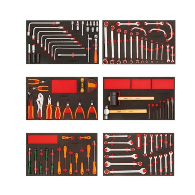 Carrinho para Ferramentas com 7 Gavetas e 110 Peças Cinza 44950/110 TRAMONTINA PRO-36197ed4-2bf4-4578-bbcd-5c687d9476e0