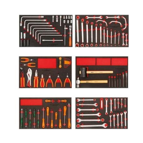 Carrinho para Ferramentas com 7 Gavetas e 110 Peças Cinza 44950/110 TRAMONTINA PRO-958f7d6a-1977-409f-915b-40634b46d61a