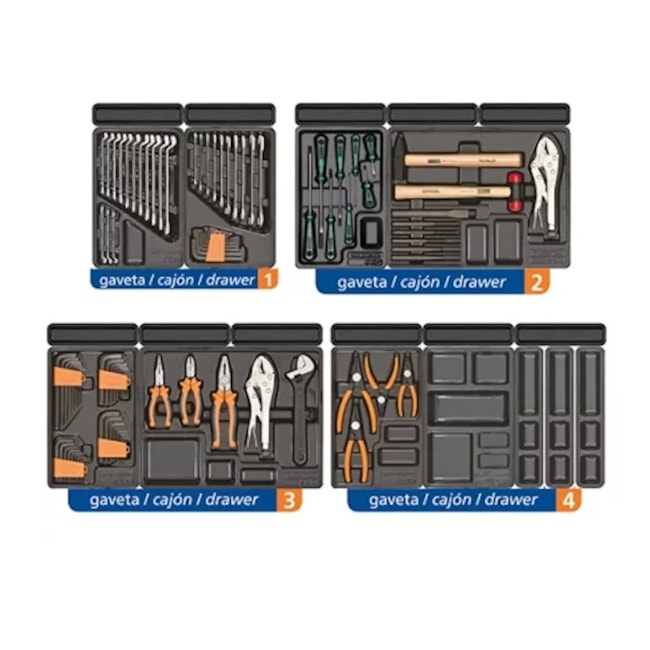 Carrinho para Ferramentas com 7 Gavetas e 115 Peças 44950/716 TRAMONTINA PRO-6f18b6b5-f45b-42bf-9f66-c4ee1f26b56d