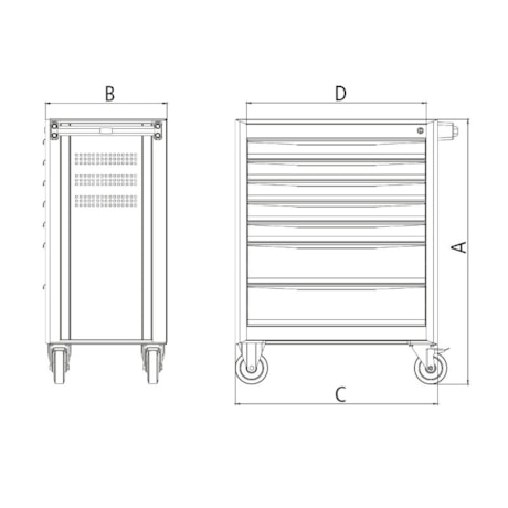 Carrinho para Ferramentas com 7 Gavetas e 115 Peças 44950/716 TRAMONTINA PRO-00cf03f6-0f15-4325-99e6-e9bad2c5f20b