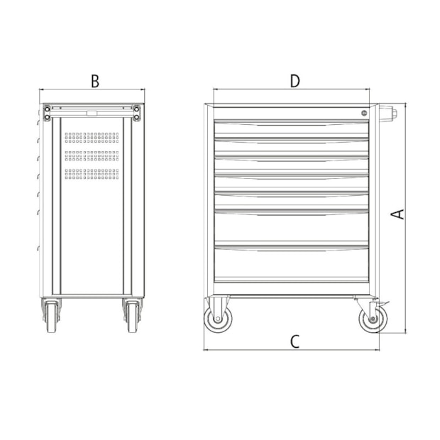 Carrinho para Ferramentas com 7 Gavetas e 115 Peças 44950/716 TRAMONTINA PRO-144587d7-f359-49f8-adc1-e440d0963e15