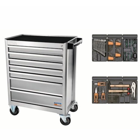 Carrinho para Ferramentas com 7 Gavetas e 70 Peças em INOX 44965/771 TRAMONTINA PRO-2a981881-4b6c-4d08-a38f-70681ea096a8