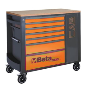 Carrinho para Ferramentas com 7 Gavetas e Armário Laranja RSC24L-CAB/O BETA
