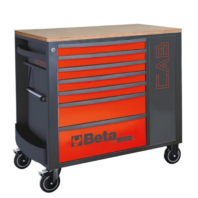 Carrinho para Ferramentas com 7 Gavetas e Armário Vermelho RSC24L-CAB/R BETA-db021edc-aed2-4d76-b257-5ce96c697fb6