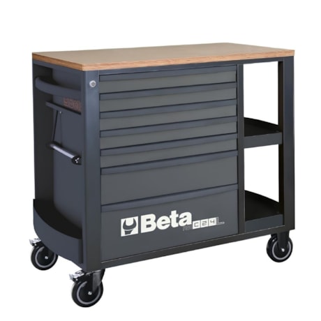Carrinho para Ferramentas com 7 Gavetas e Prateleiras Laterais Cinza RSC24L/7-A BETA-4c0fabf0-0147-40cf-aa8d-2d0e407d0198