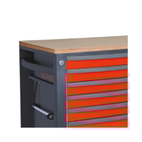 Carrinho para Ferramentas com 7 Gavetas e Prateleiras Laterais Vermelho RSC24L/7-R BETA