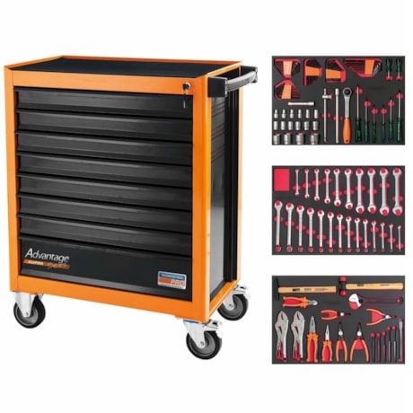 Carrinho para Ferramentas com 8 Gavetas e 115 Peças 44950/717 TRAMONTINA PRO-9f26c14a-712f-4f40-b926-ba70a88ca48d