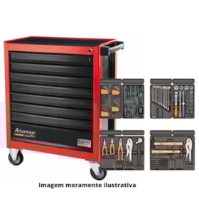 Carrinho para Ferramentas com 8 Gavetas e 173 Peças 44950955 TRAMONTINA PRO