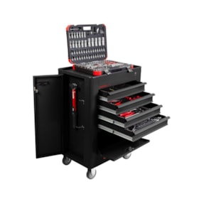 Carrinho para Ferramentas de 4 Gavetas e 2 Portas Black Edition com 236 Peças R21561241 GEDORE RED