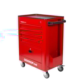 Carrinho para Ferramentas de 4 Gavetas e 2 Portas Vermelho com 236 Peças R21560241 GEDORE RED