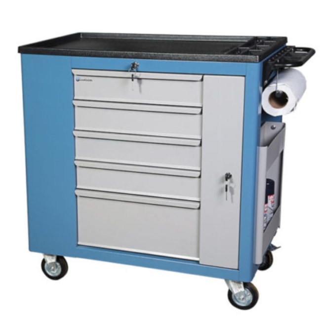 Carrinho para Ferramentas de 5 Gavetas com Caixas Plásticas CR-90 MARCON-1c574969-a1c6-4d50-84ef-b3825f79b426