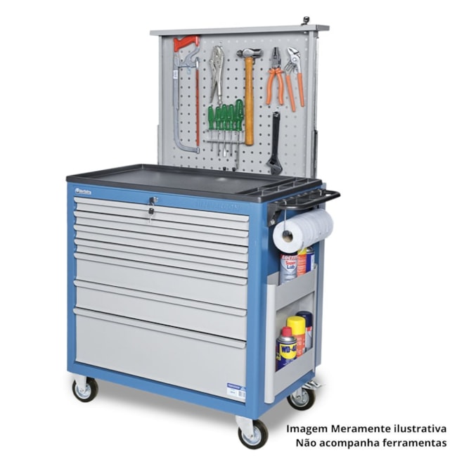 Carrinho para Ferramentas de 7 Gavetas com Painel Retrátil CR-74 MARCON-cbef281c-46ac-4b60-8926-477397d59493