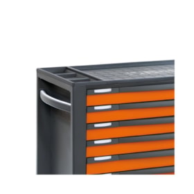 Carrinho para Ferramentas de 7 Gavetas Longo Anti-inclinação Laranja RSC24AXL/7-O BETA