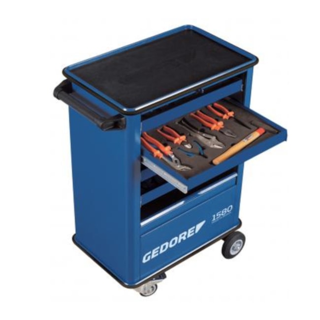 Carrinho para Ferramentas Fechado com 4 Gavetas com 107 Ferramentas 1580GM-MIX 2 GEDORE-b9399528-45a4-4d01-a921-a4e1da052fb7