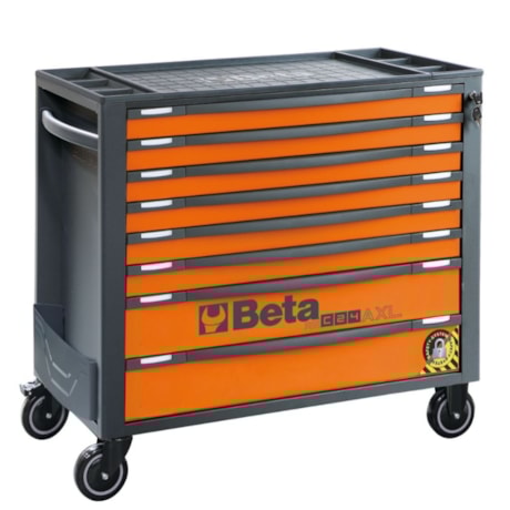 Carrinho para Ferramentas Longo com 9 Gavetas Laranja RSC24AXL/9-O BETA-49caf4ef-1203-4ab4-a264-47e52622b87d