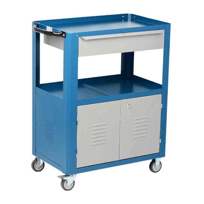 Carrinho para Ferramentas Semi Fechado com 1 Gaveta e 1 Prateleira C-05 FERCAR-6f320569-9158-4147-b86c-21eaefebd74d