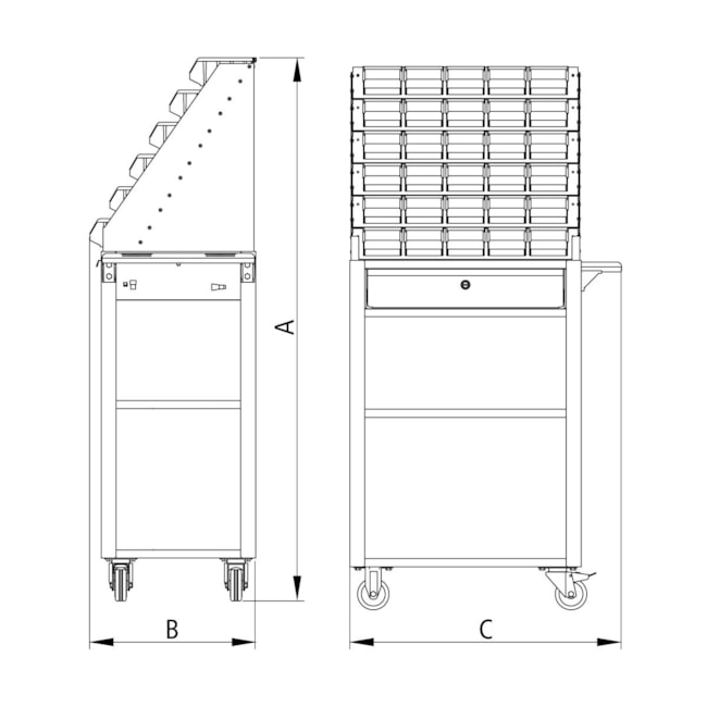 Carro Aberto para Ferramentas 1 Gaveta com 30 Peças 44951/010 TRAMONTINA PRO-48e05328-a72a-4296-a862-63e956095ec4