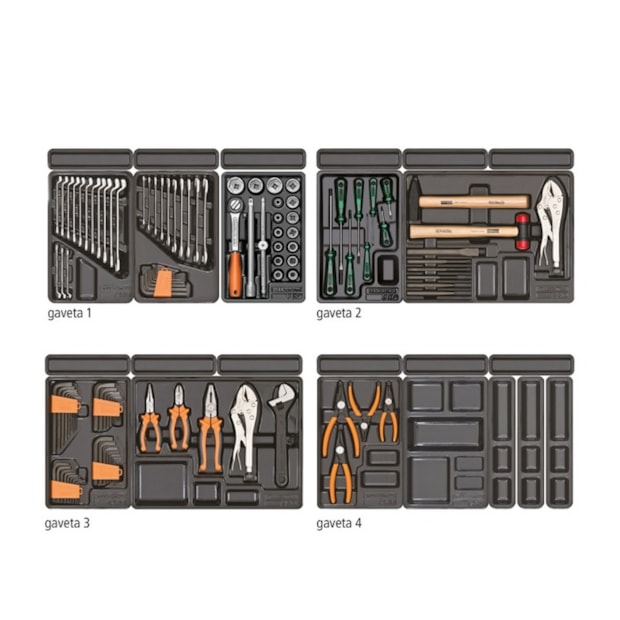 Carro de Ferramentas Fechado com 5 Gavetas 1 Porta 115 Peças 44950715 TRAMONTINA PRO-5d599b47-b570-40f3-ab14-662f3fa03b86