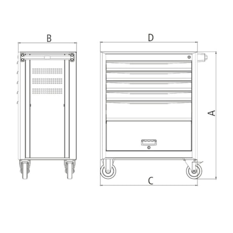 Carro de Ferramentas Fechado com 5 Gavetas 1 Porta 115 Peças 44950715 TRAMONTINA PRO-e65ae3d9-b8e1-4370-9aff-2eaa7e22de6e